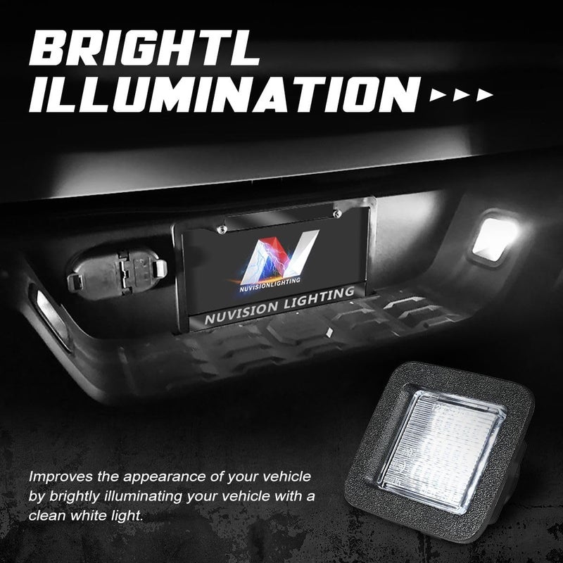 NUVISION LIGHTING Pair of LED License Plate Lights Compatible with 15-20 F150, FO2870101, NVL-LPL-029 - Image 3
